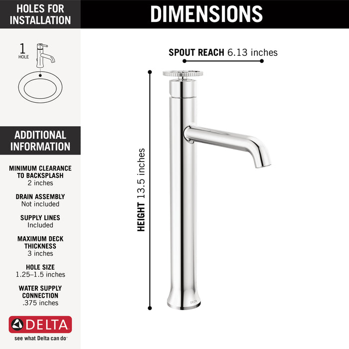 Delta Trinsic: Single Handle Vessel Bathroom Faucet