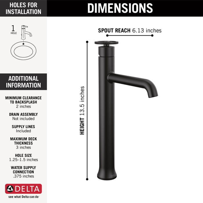 Delta Trinsic: Single Handle Vessel Bathroom Faucet