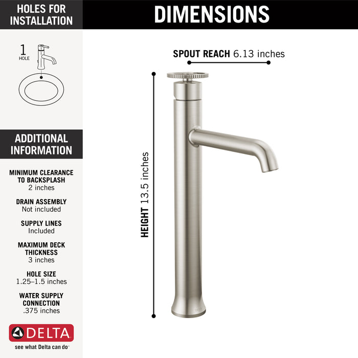 Delta Trinsic: Single Handle Vessel Bathroom Faucet