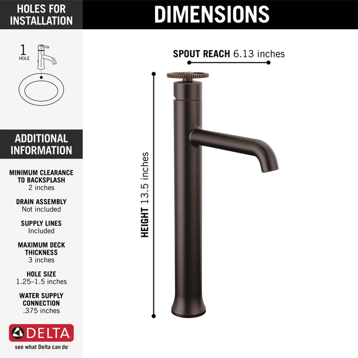 Delta Trinsic: Single Handle Vessel Bathroom Faucet
