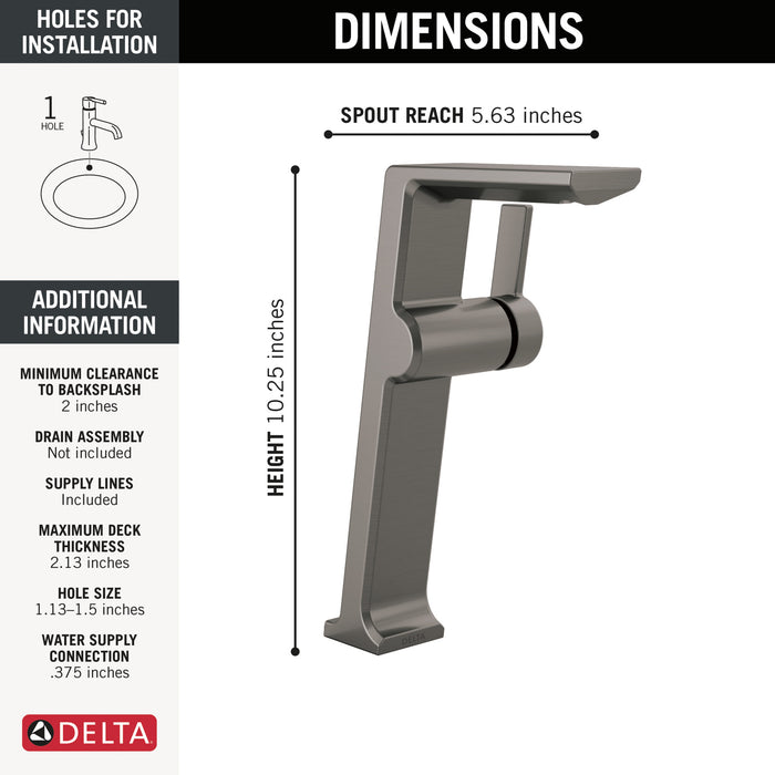 Delta Pivotal: Single Handle Vessel Bathroom Faucet