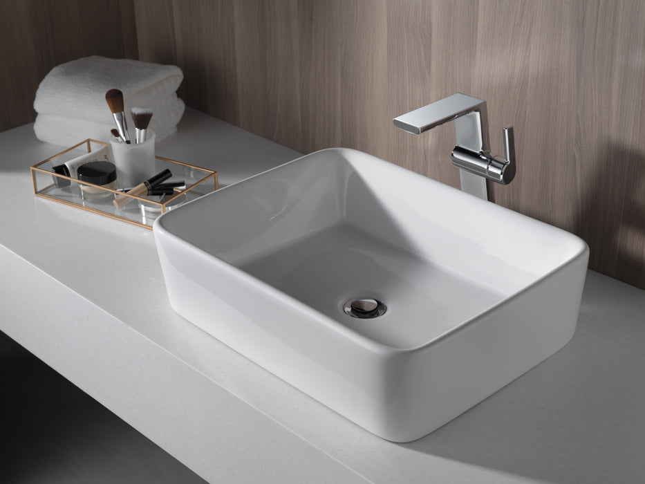 Delta Pivotal: Single Handle Vessel Bathroom Faucet