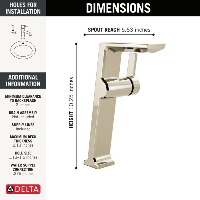 Delta Pivotal: Single Handle Vessel Bathroom Faucet