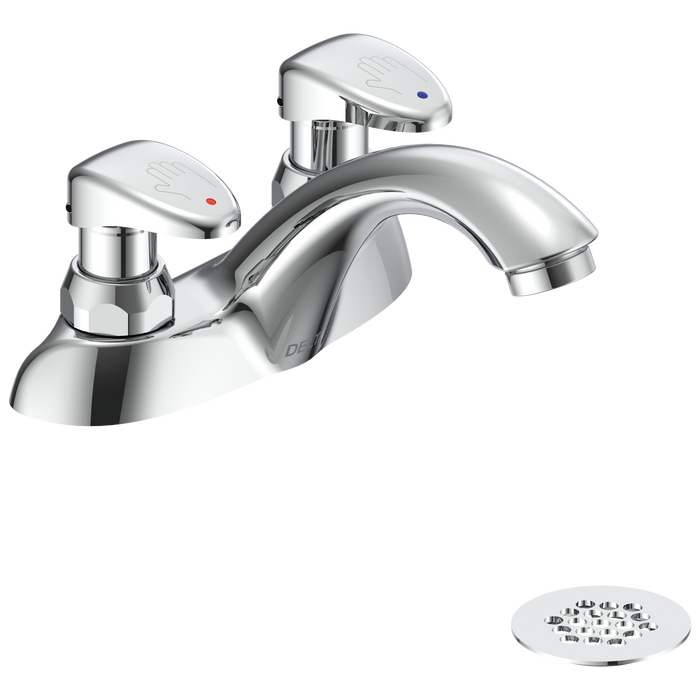 Commercial 86T 86T1053 Two Handle Metering Slow-Close Centerset Bathroom Faucet