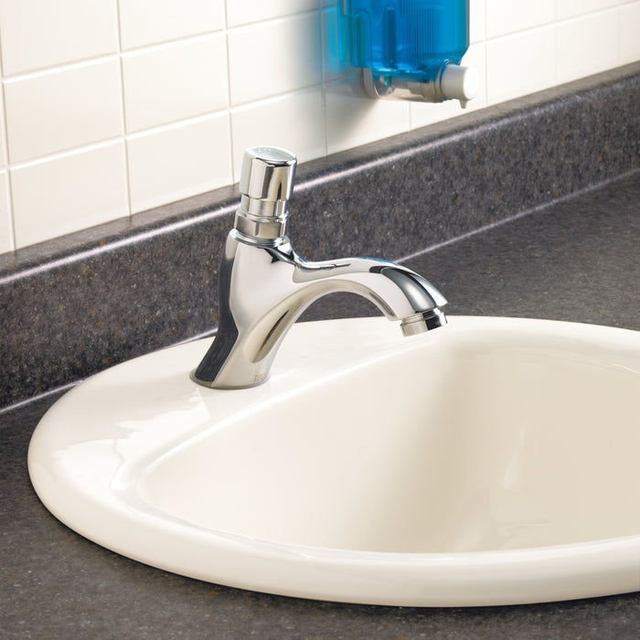 Commercial 87T 87T104 Single Hole Metering Slow-Close Bathroom Faucet