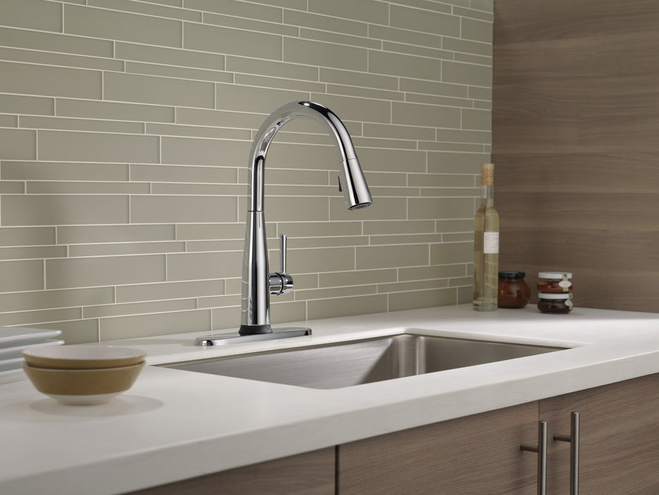 Delta Essa 9113TV VoiceIQ Single Handle Pull-Down Faucet with TouchTouch 2O Technology