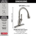 Delta Leland 9178T Single Handle Pull-Down Kitchen Faucet with TouchTouch 2O and ShieldSpray Technologies