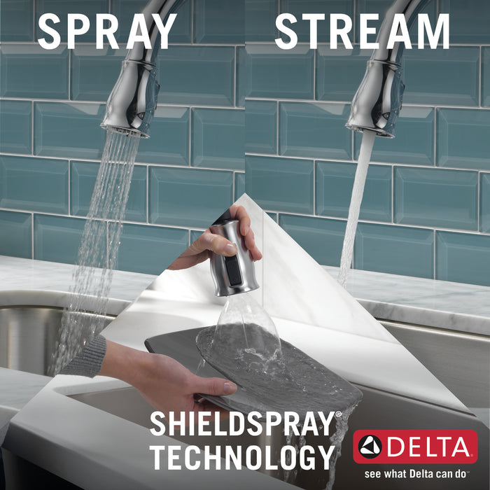Delta Leland: VoiceIQ Single Handle Pull-Down Faucet with Touch2O Technology