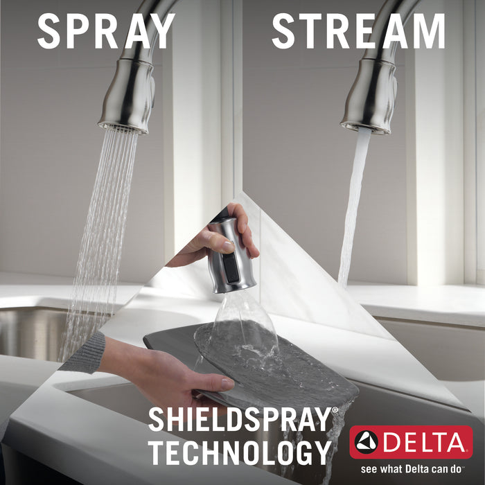 Delta Leland: VoiceIQ Single Handle Pull-Down Faucet with Touch2O Technology