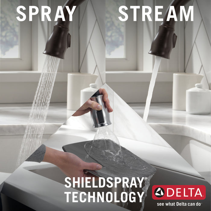 Delta Leland: VoiceIQ Single Handle Pull-Down Faucet with Touch2O Technology