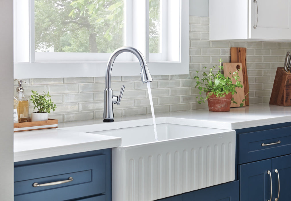 Delta Coranto 9179T Single Handle Pull-Down Kitchen Faucet with TouchTouch 2O Technology, arctic stainless - view 4
