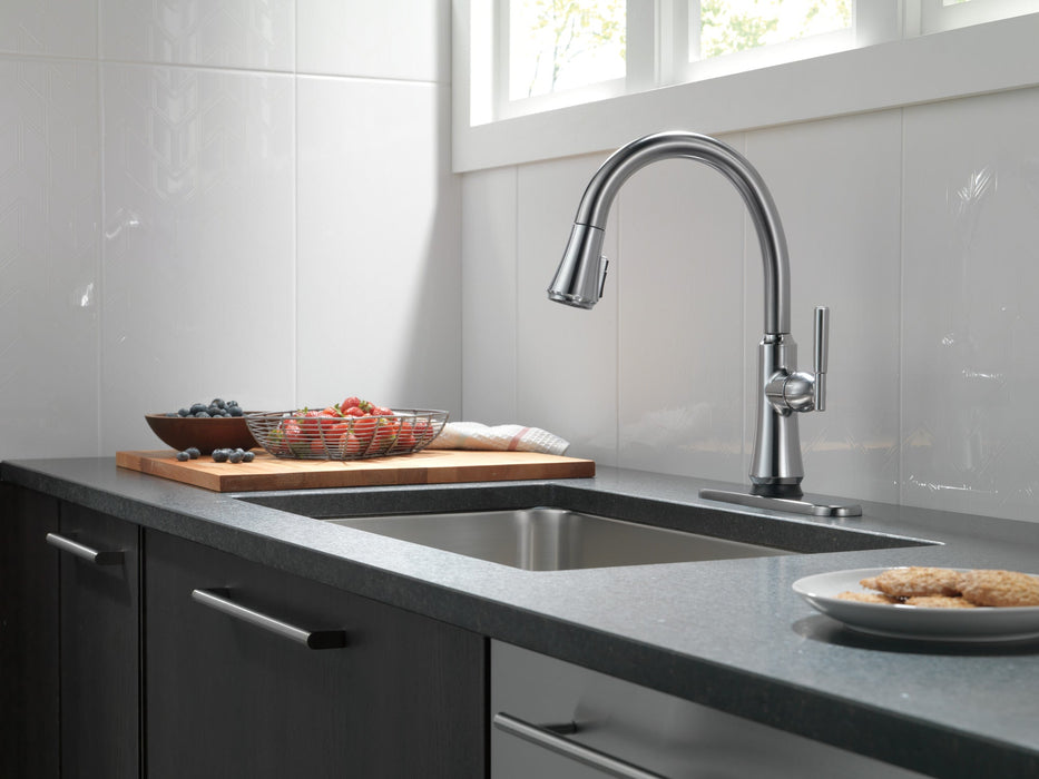 Delta Coranto 9179T Single Handle Pull-Down Kitchen Faucet with TouchTouch 2O Technology, arctic stainless - view 5