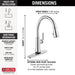 Delta Coranto:9179T Single Handle Pull Down Kitchen Faucet with Touch<sub>2</sub>O Technology