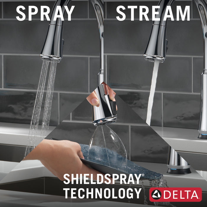 Delta Coranto:9179T Single Handle Pull Down Kitchen Faucet with Touch<sub>2</sub>O Technology