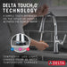 Delta Coranto:9179T Single Handle Pull Down Kitchen Faucet with Touch<sub>2</sub>O Technology