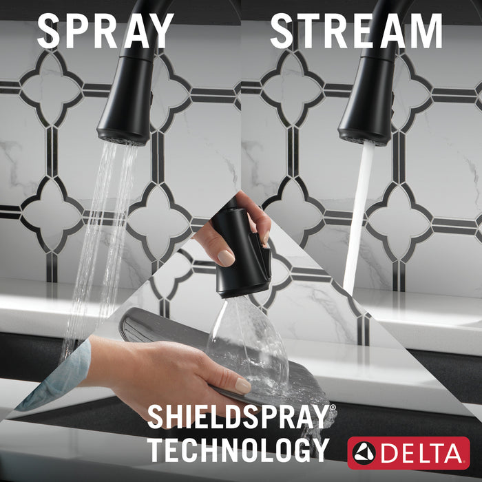 Delta Coranto:9179T Single Handle Pull Down Kitchen Faucet with Touch<sub>2</sub>O Technology