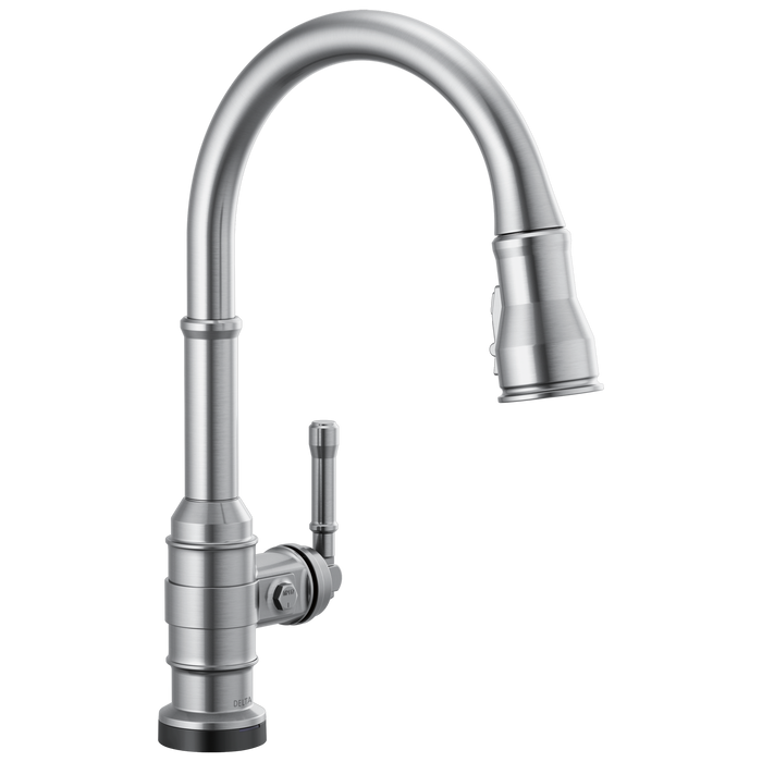 Delta Broderick 9190T Single Handle Pull-Down Kitchen Faucet With TouchTouch 2O Technology, arctic stainless