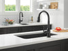 Delta Broderick 9190T Single Handle Pull-Down Kitchen Faucet With TouchTouch 2O Technology, matte black - view 3