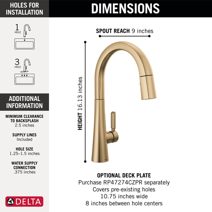 Delta Monrovia: Single Handle Pull-Down Kitchen Faucet