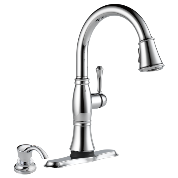 Delta Cassidy™: Single Handle Pull-Down Kitchen Faucet with Touch<sub>2</sub>O and ShieldSpray Technologies