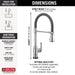 Delta Broderick:9690T Single-Handle Pull-Down Spring Kitchen Faucet with Touch<sub>2</sub>O Technology