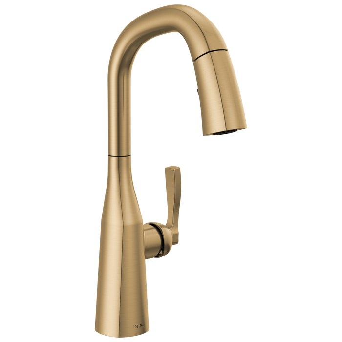 Delta Stryke: Single Handle Pull-Down Bar/Prep Faucet