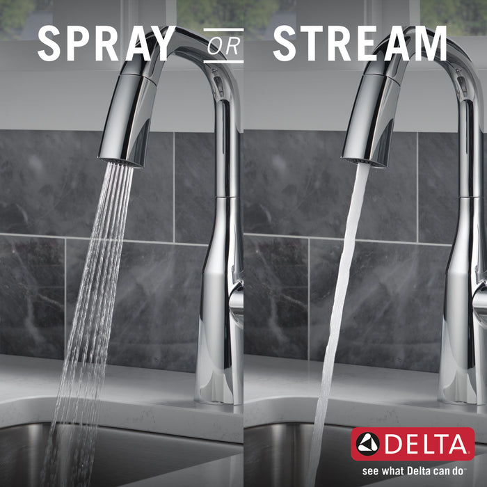 Delta Stryke: Single Handle Pull-Down Bar/Prep Faucet