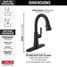 Delta Coranto 9979T Single Handle Pull-Down Bar/Prep Faucet with TouchTouch 2O Technology, matte black - view 2