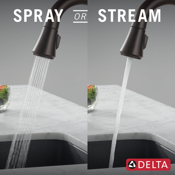 Delta Coranto™: Single Handle Pull Down Bar/Prep Faucet with Touch<sub>2</sub>O Technology