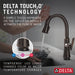 Delta Coranto™: Single Handle Pull Down Bar/Prep Faucet with Touch<sub>2</sub>O Technology
