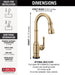 Delta Broderick: Single Handle Pull-Down Bar/Prep Faucet with Touch2O Technology