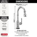 Delta Broderick: Single Handle Pull-Down Bar/Prep Faucet with Touch2O Technology