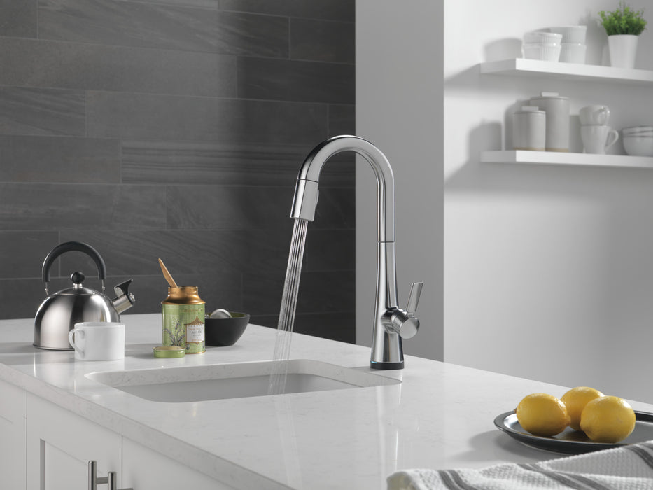 Delta Monrovia: Single Handle Pull-Down Bar/Prep Faucet with Touch2O Technology