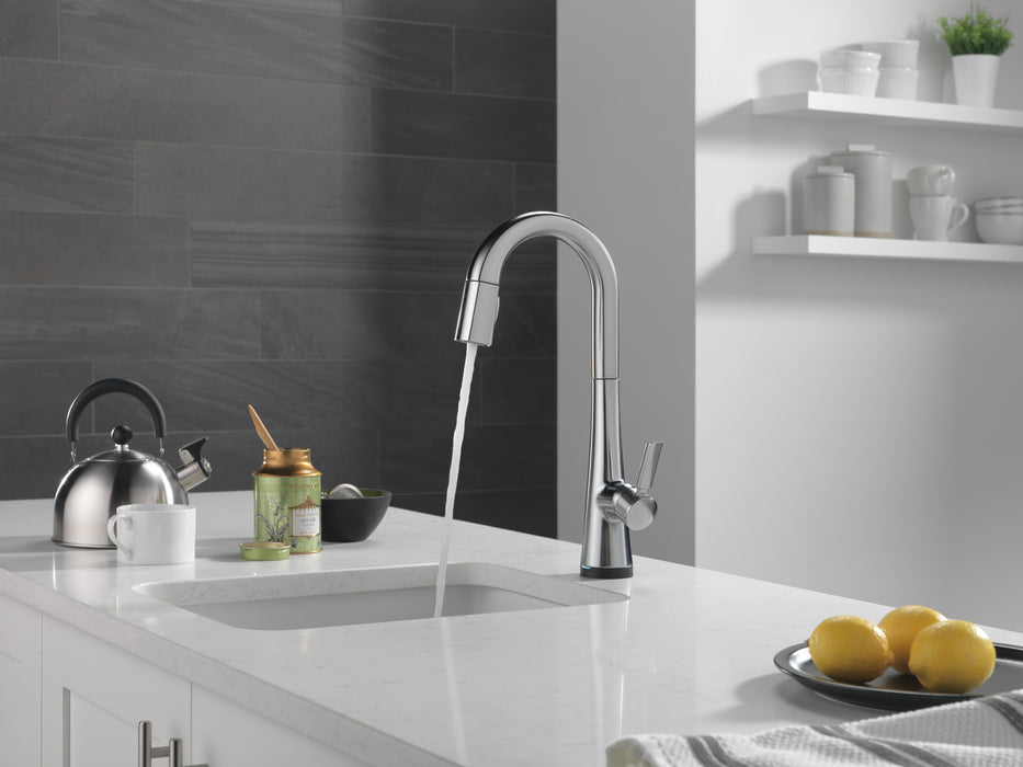 Delta Monrovia: Single Handle Pull-Down Bar/Prep Faucet with Touch2O Technology