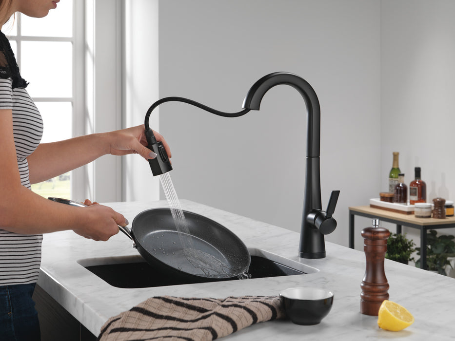 Delta Monrovia: Single Handle Pull-Down Bar/Prep Faucet with Touch2O Technology