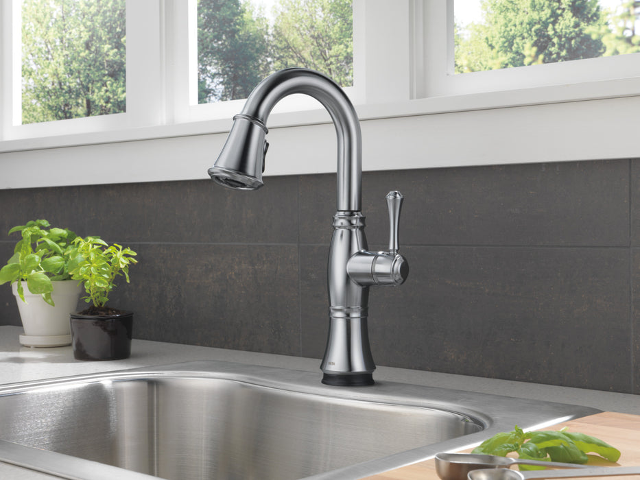 Delta Cassidy: Single Handle Pulldown Bar/Prep with Touch<sub>2</sub>O Technology