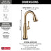 Delta Cassidy: Single Handle Pulldown Bar/Prep with Touch<sub>2</sub>O Technology