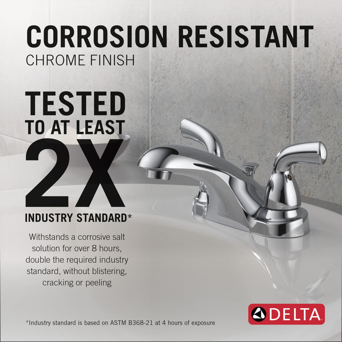 DELTA Foundations: Two Handle Centerset Bathroom Faucet