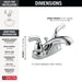 DELTA Foundations: Two Handle Centerset Bathroom Faucet