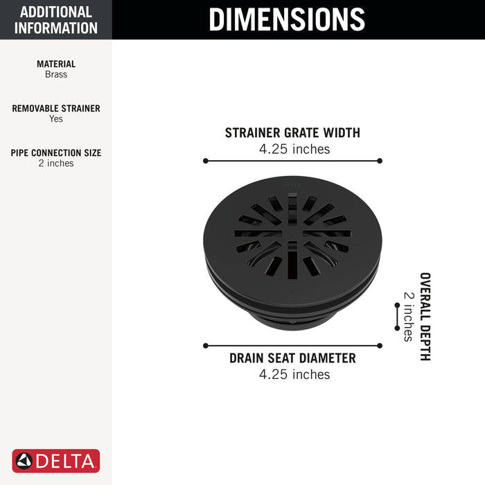 Delta Other: 4" Prefab Round Shower Drain