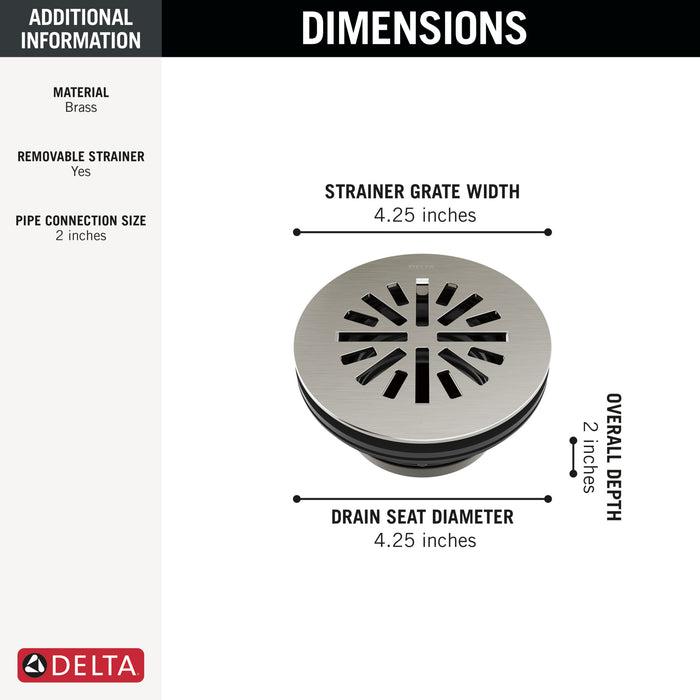 Delta Other: 4" Prefab Round Shower Drain