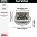 Delta DT062412 4" Tile-In Square Shower Drain