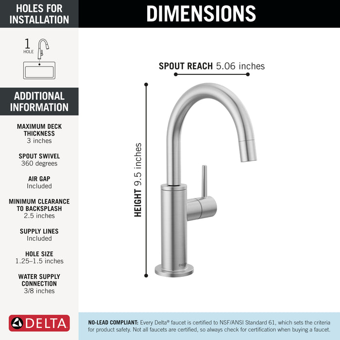 Delta Other: Contemporary Round Beverage Faucet