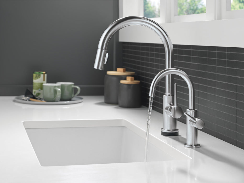 Delta 1930 Contemporary Round Beverage Faucet, arctic stainless - view 3