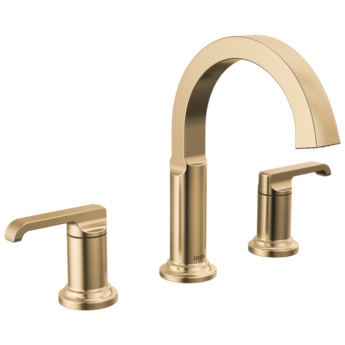 Delta Tetra 35588 Two Handle Widespread Bathroom Faucet, lumicoat champagne bronze