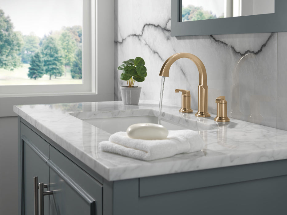 Delta Tetra 35588 Two Handle Widespread Bathroom Faucet, lumicoat champagne bronze - view 2