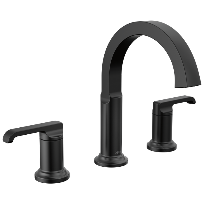 Delta Tetra 35588 Two Handle Widespread Bathroom Faucet, matte black