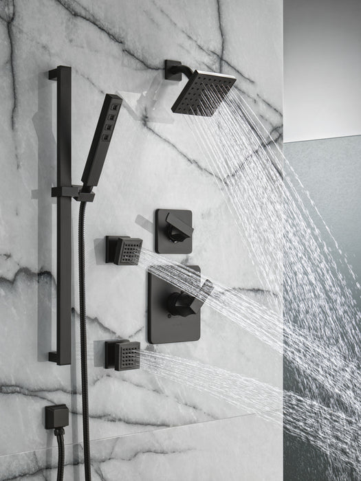 Delta Universal Showering Components: H2OKineticSingle-Setting Slide Bar Hand Shower