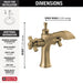 Delta Dorval 857 Two Handle Single Hole Monoblock Bathroom Faucet, champagne bronze - view 2