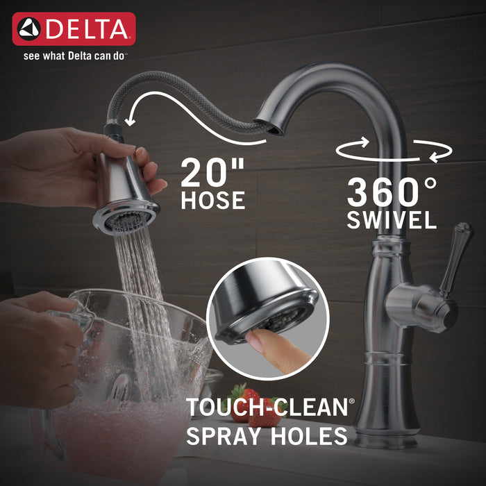 Delta Cassidy: Single Handle Pulldown Bar/Prep Faucet